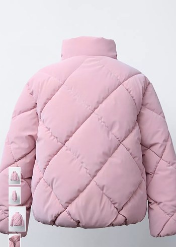 Zara Pembe Kadın Kışlık Mont