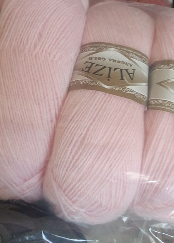 Pembe Yumuşak El İşi İpi Paketi Angora serisi   5li paket ipler - Görsel 2