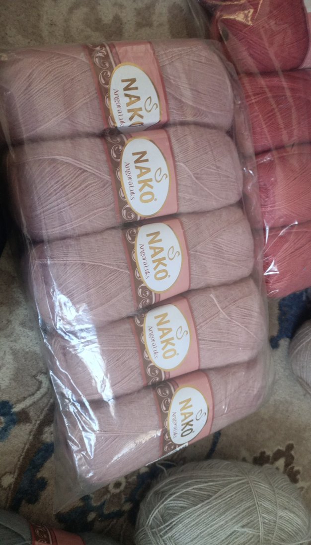 Pembe Yumuşak El İşi İpi Paketi Angora serisi   5li paket ipler - Görsel 3