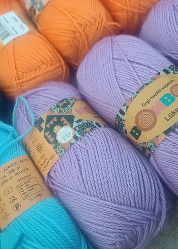 Renkli Akrilik İplik Seti 5li paket 200tl - Görsel 5