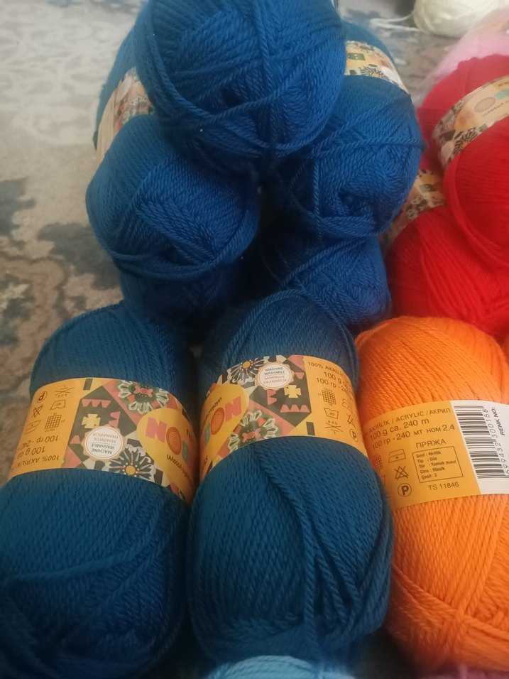 Renkli Akrilik İplik Seti 5li paket 200tl - Görsel 3