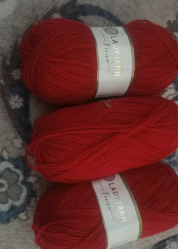 Lady Yarn Fiona Kırmızı İplik lif ipi - Görsel 2
