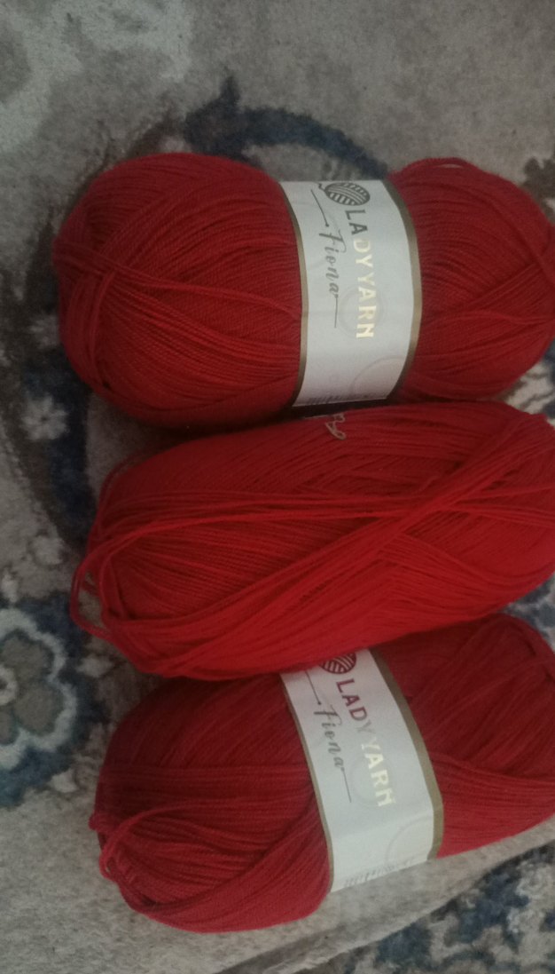 Lady Yarn Fiona Kırmızı İplik lif ipi - Görsel 3