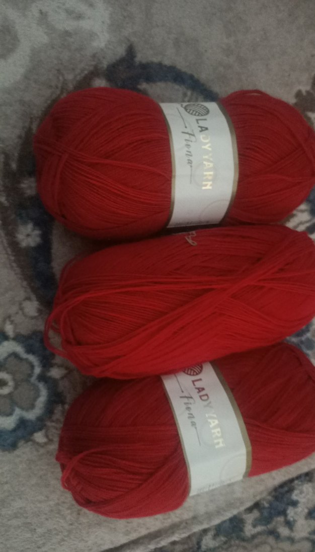 Lady Yarn Fiona Kırmızı İplik lif ipi - Görsel 2