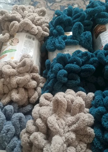 Çok Renkli Yumuşak Battaniye ipleri  Alize puffy - Görsel 4