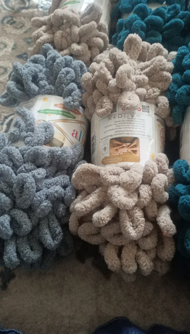 Çok Renkli Yumuşak Battaniye ipleri  Alize puffy - Görsel 3