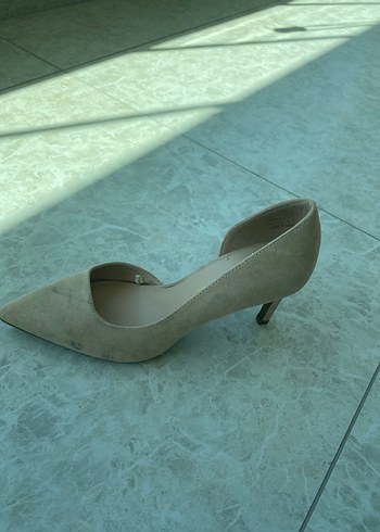 37 Beden ten rengi Renk Bej Süet Stiletto Kadın Ayakkabı