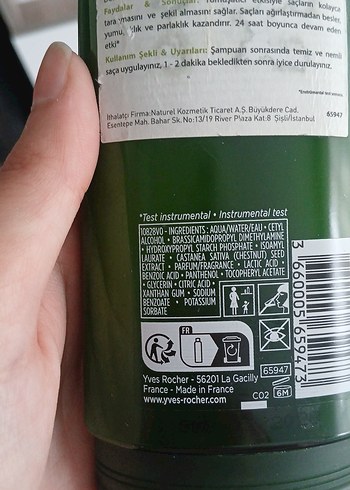  Beden Renk Yves Rocher Gentle Saç Kremi 200ml
