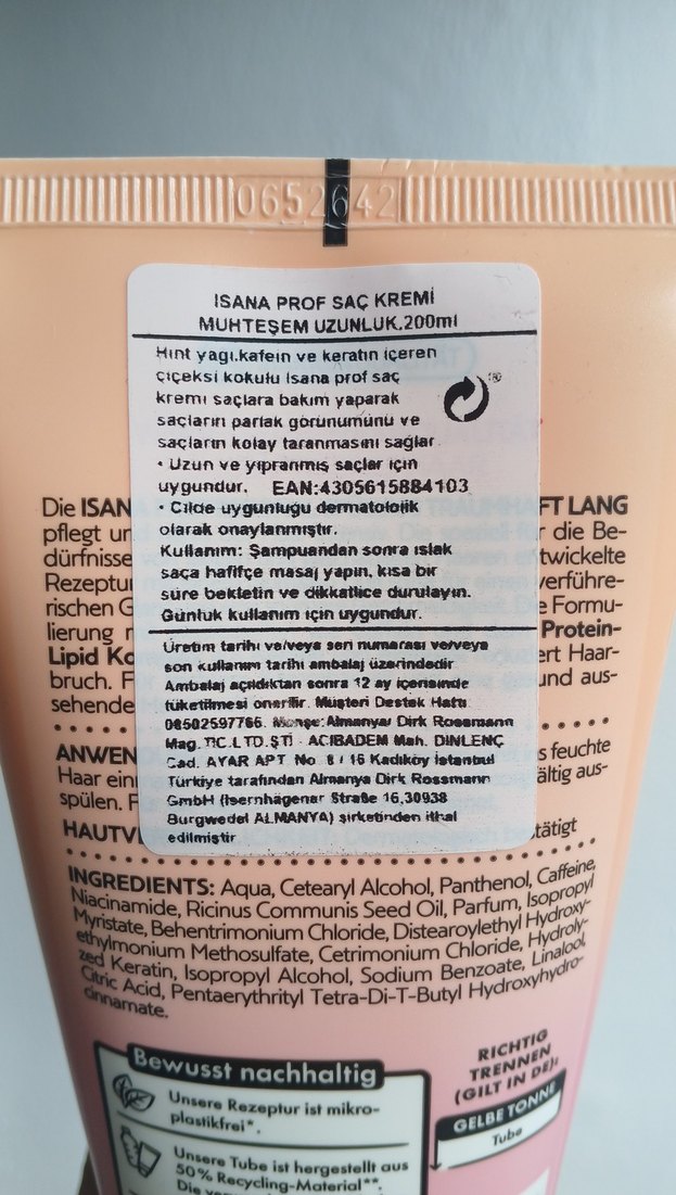 isana. silikonsuz muhteşem uzunluk saç kremi - Görsel 3