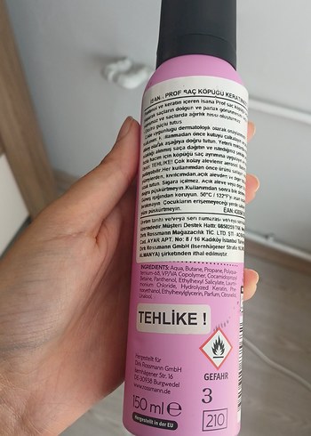 Isana Keratin Parlaklık Köpük Saç Spreyi - Görsel 4