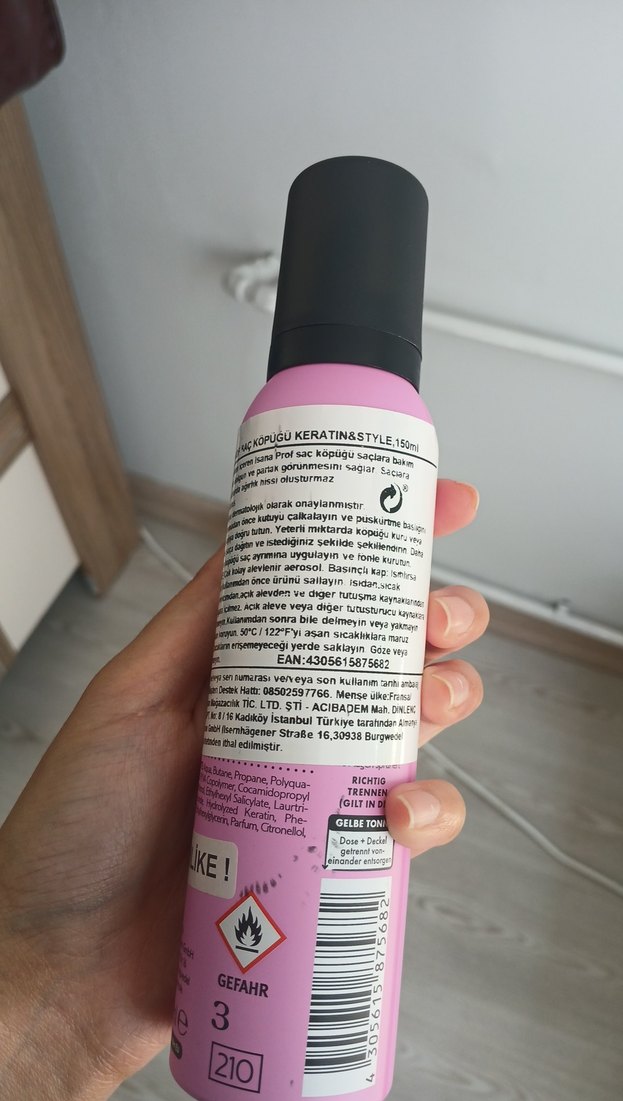 Isana Keratin Parlaklık Köpük Saç Spreyi - Görsel 3