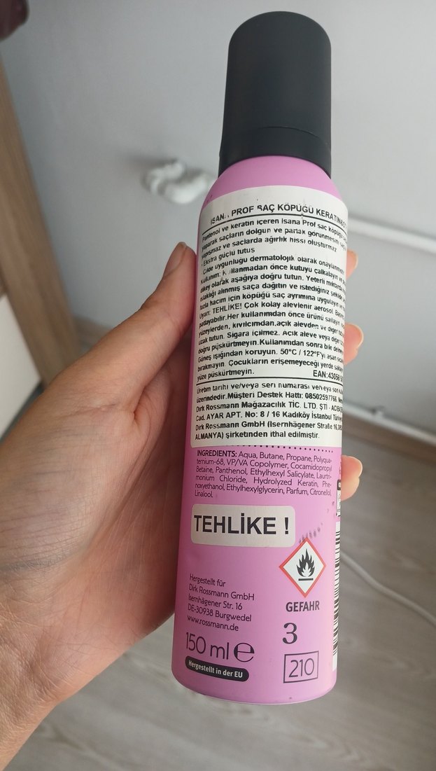 Isana Keratin Parlaklık Köpük Saç Spreyi - Görsel 4