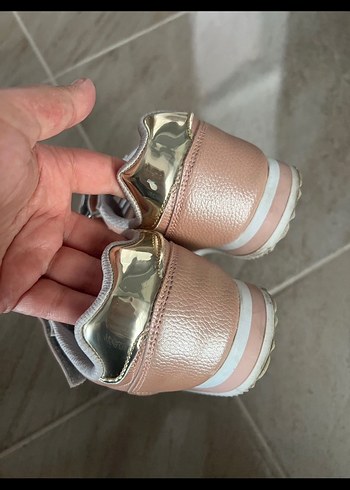 Kız Çocuk Bej Spor Ayakkabı Velcro - Görsel 2