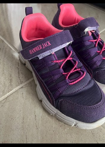 Mor Kız Çocuk Spor Ayakkabısı Velcro - Görsel 2