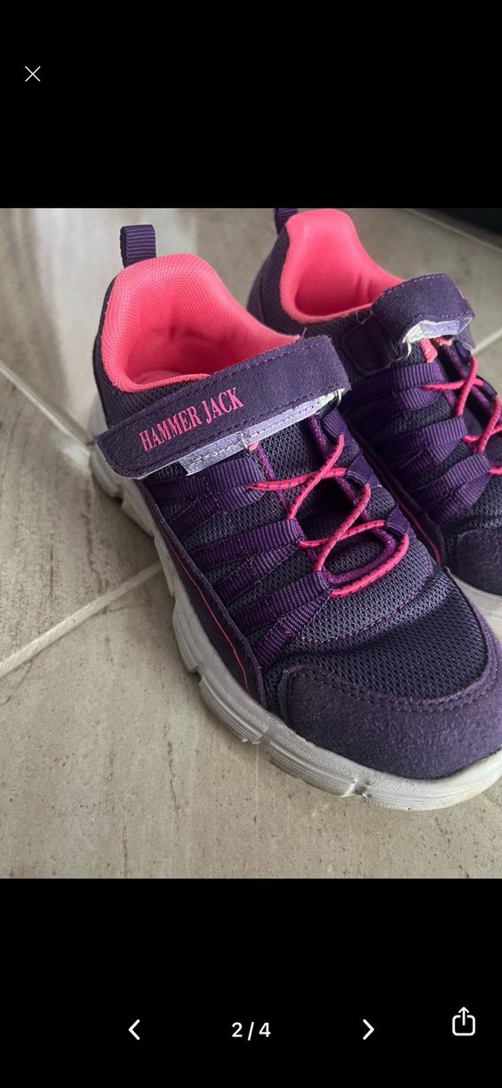 Mor Kız Çocuk Spor Ayakkabısı Velcro - Görsel 2