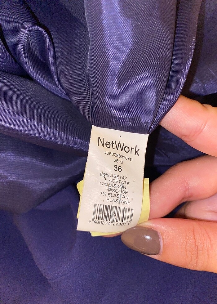 Network Lacivert Elbise - Görsel 3