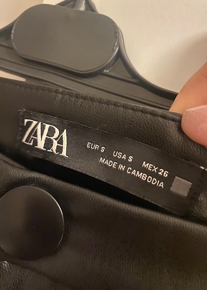 Zara Siyah Deri Pantolon - Görsel 2