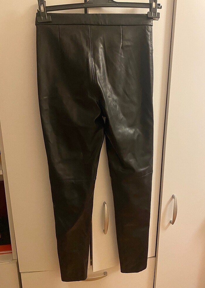 Zara Siyah Deri Pantolon - Görsel 3