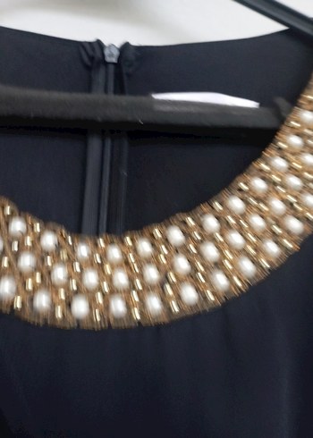 Uzun Siyah Tesettür Abiye Elbise  iki kol arası 55 cm - Görsel 6