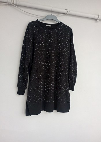 Siyah taşlı Uzun Kollu Kadın Tunik - Görsel 4