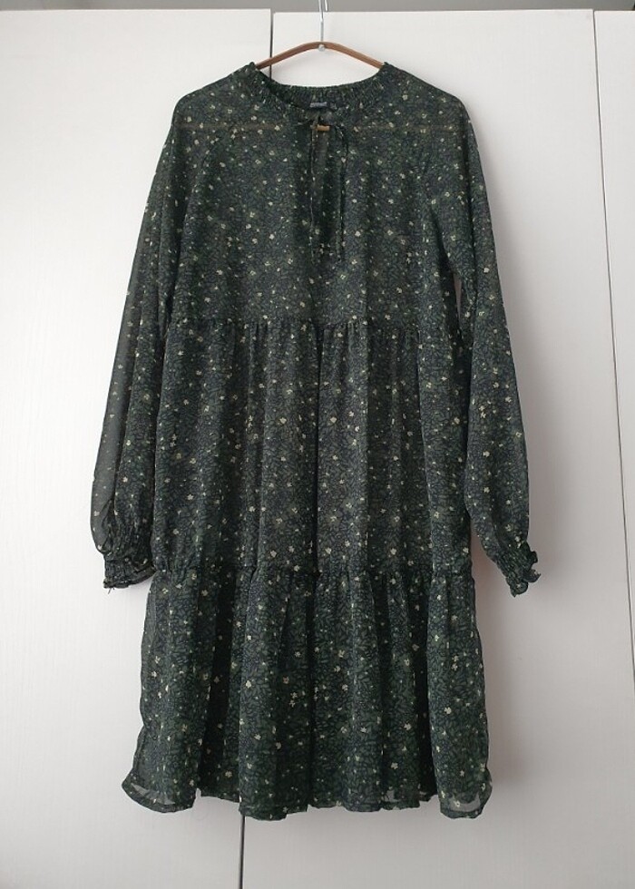 Şifon elbise S - Görsel 4