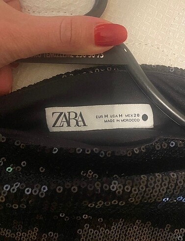 m Beden Zara Payetli Elbise