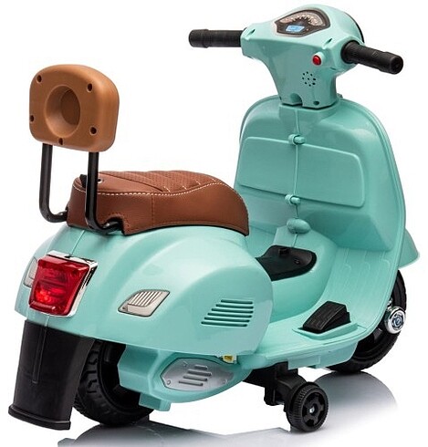  Beden turkuaz Renk Vespa Akülü Çocuk Motor
