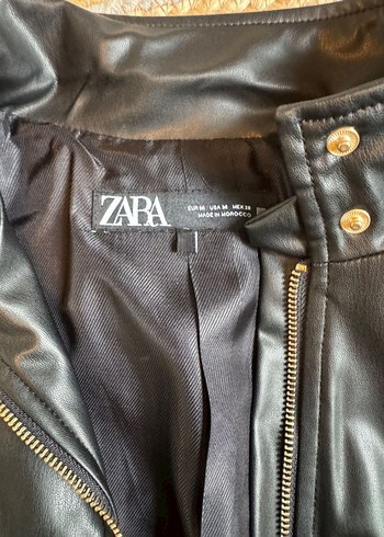 Zara Deri Biker Ceket - Görsel 3