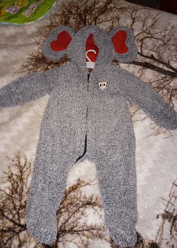 Gri Kürklü Bebek Tulumu  Koala - Görsel 3