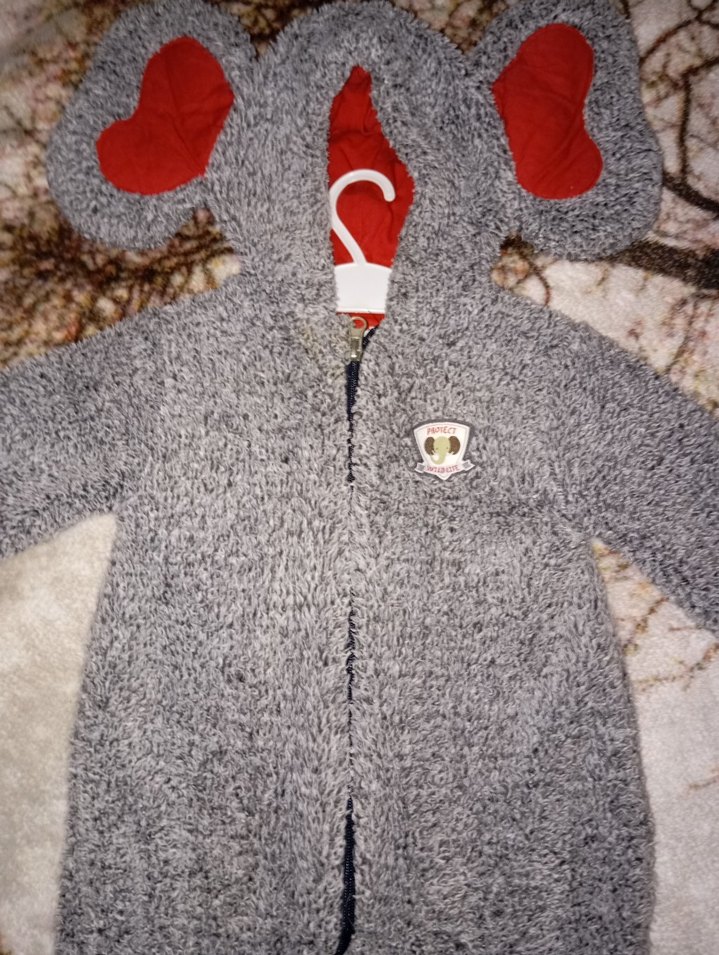 Gri Kürklü Bebek Tulumu  Koala - Görsel 2