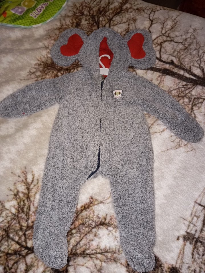 Gri Kürklü Bebek Tulumu  Koala - Görsel 3