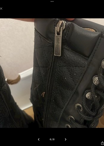 39 Beden Kadın Siyah Deri harley davidson bot