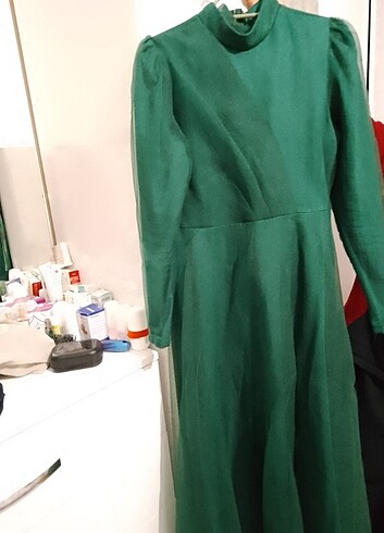 42 Beden yeşil Renk Elbise 