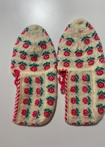 Kız Çocuk Örgü Mavi patik - Görsel 5