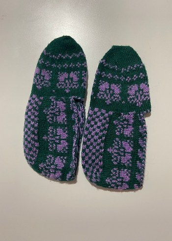 Kız Çocuk Örgü Mavi patik - Görsel 7