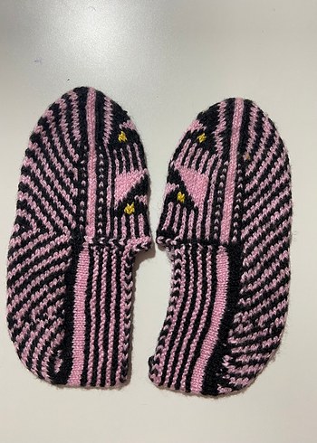 Kız Çocuk Örgü Mavi patik - Görsel 4