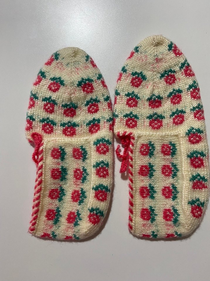 Kız Çocuk Örgü Mavi patik - Görsel 5