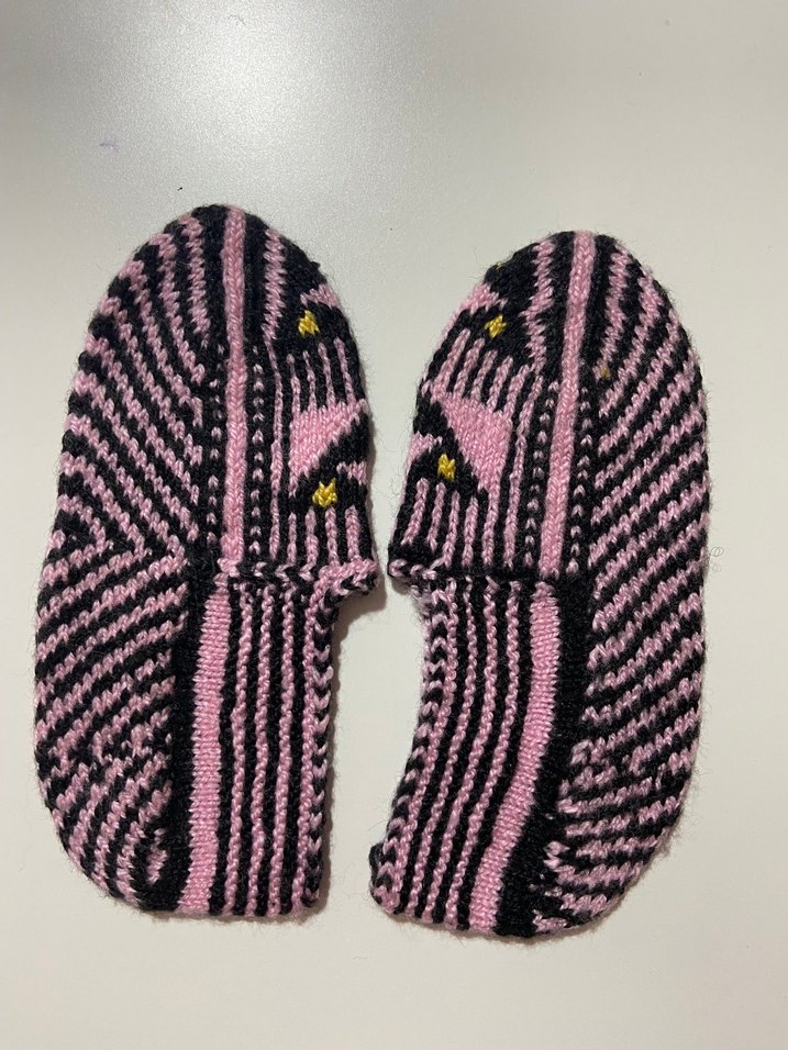 Kız Çocukları İçin Mavi Örgü patik - Görsel 3