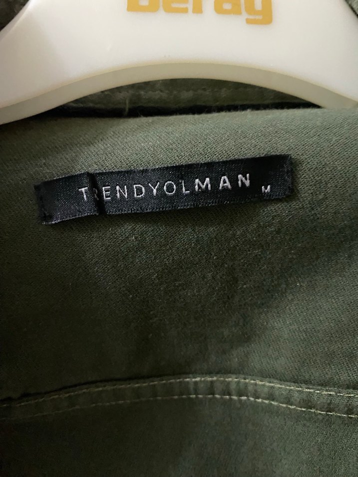 Erkek Haki Keten Gömlek Uzun Kollu - Görsel 3