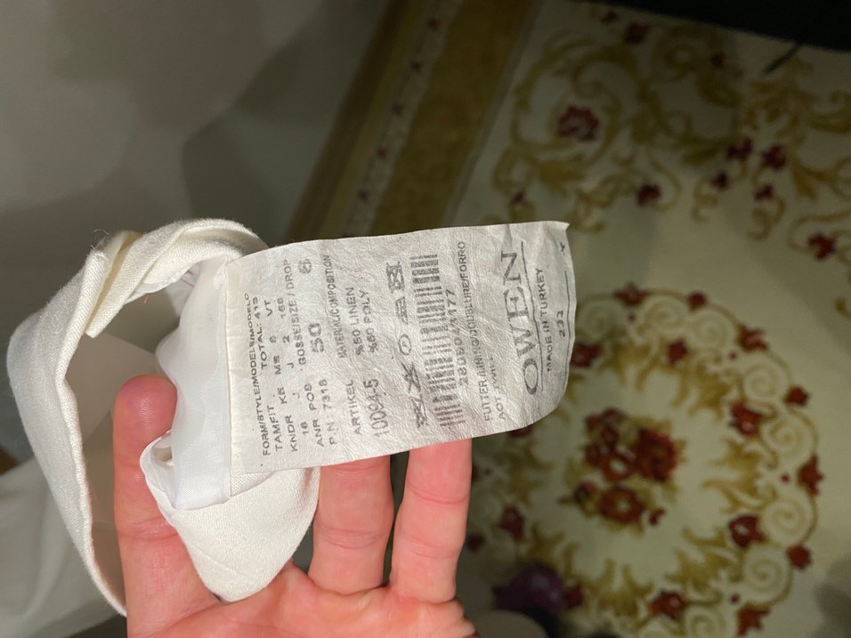 Beyaz Erkek Ceket Notch Yaka Düğmeli - Görsel 3