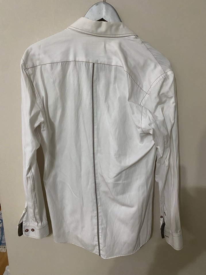 Pamuk Beyaz Uzun Kollu Erkek Gömlek - Görsel 2