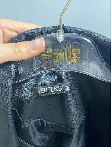 l Beden siyah Renk Deri ceket