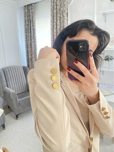 m Beden ten rengi Renk Blazer ceket