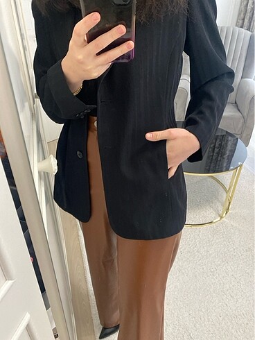44 Beden siyah Renk Siyah blazer