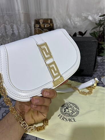  Beden versace greca goddess shoulder white bag