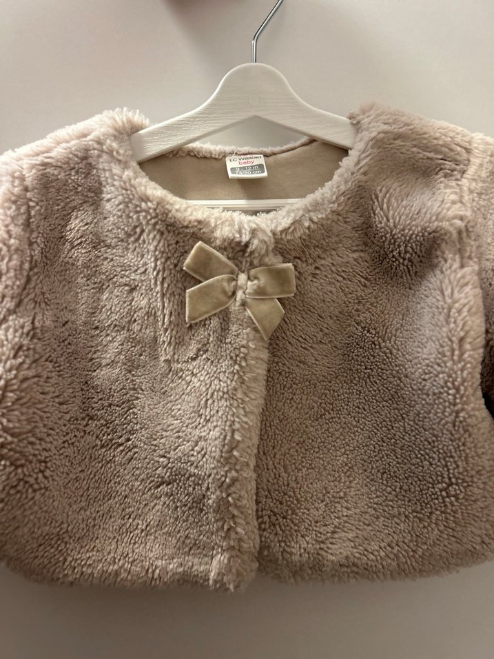 Kız Çocuk Bej Kürk Detaylı Bolero - Görsel 3