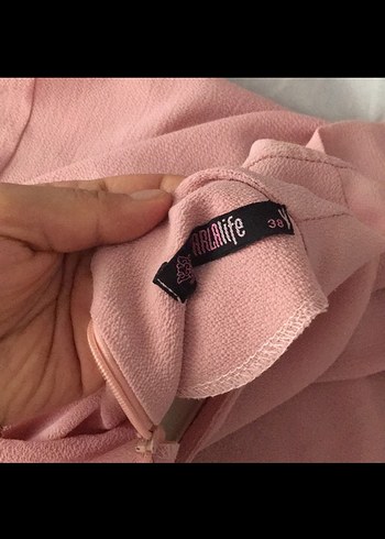 Zara Pembe Keten Salaş Midi Tunik