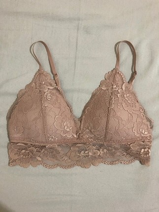 Pembe Dantelli Bralet