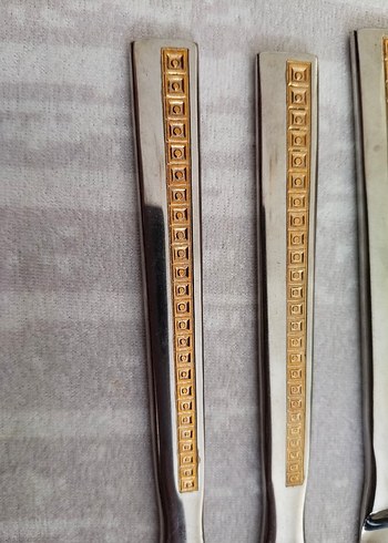 Altın Renkli Parlak Bıçak Seti 6 adet - Görsel 3