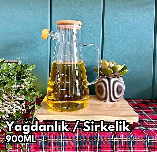 Cam yağdanlık